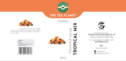 The Tea Planet Tropical Mix Syrup 700 ml